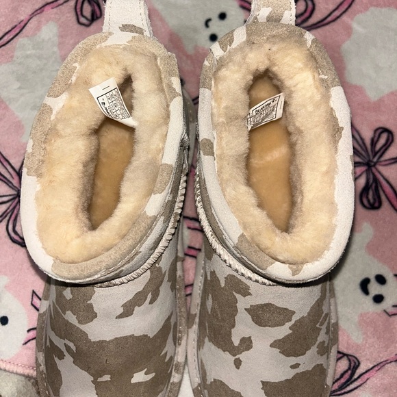 Cowprint Bearpaw Boots - Picture 2 of 4
